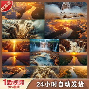 高清长江黄河壶口瀑布壮丽山河航拍祖国大好河山自然风光视频素材