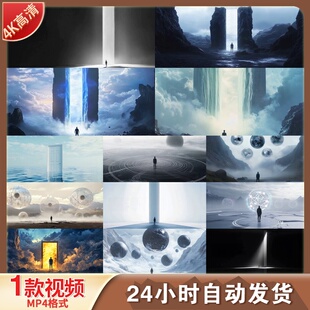 高清超现实创意概念艺术镜头高级感艺术空间空镜意境时空视频素材