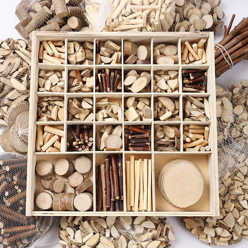 幼儿园手工diy木片树枝区域材料