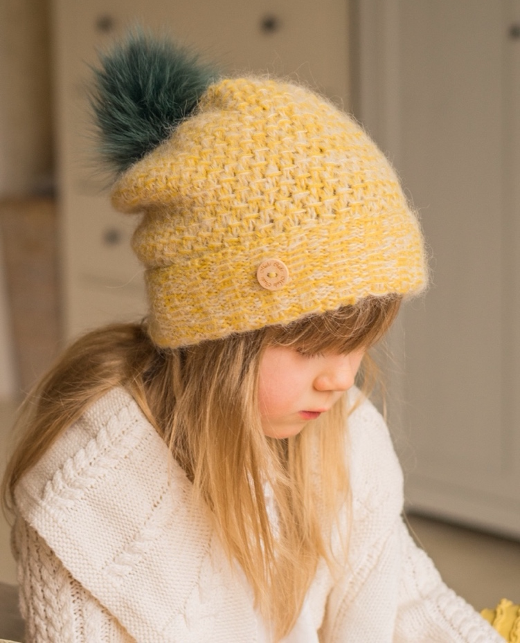 菠萝帽 儿童秋冬帽子 棒针文字说明翻译编织图解 非成品