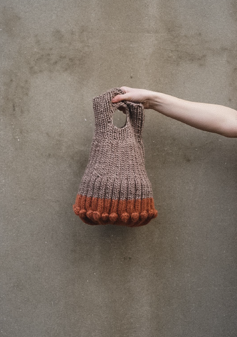 泡泡购物袋 手提包棒针文字说明翻译编织图解 非成品