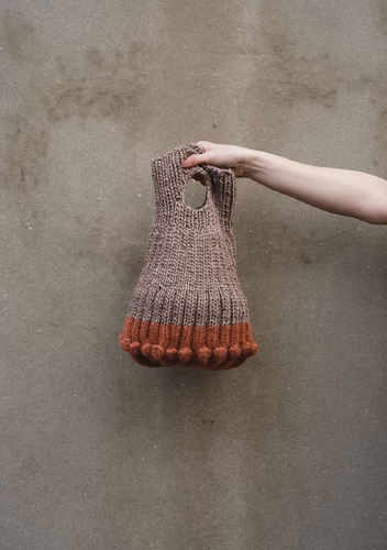 泡泡购物袋 手提包棒针文字说明翻译编织图解 非成品