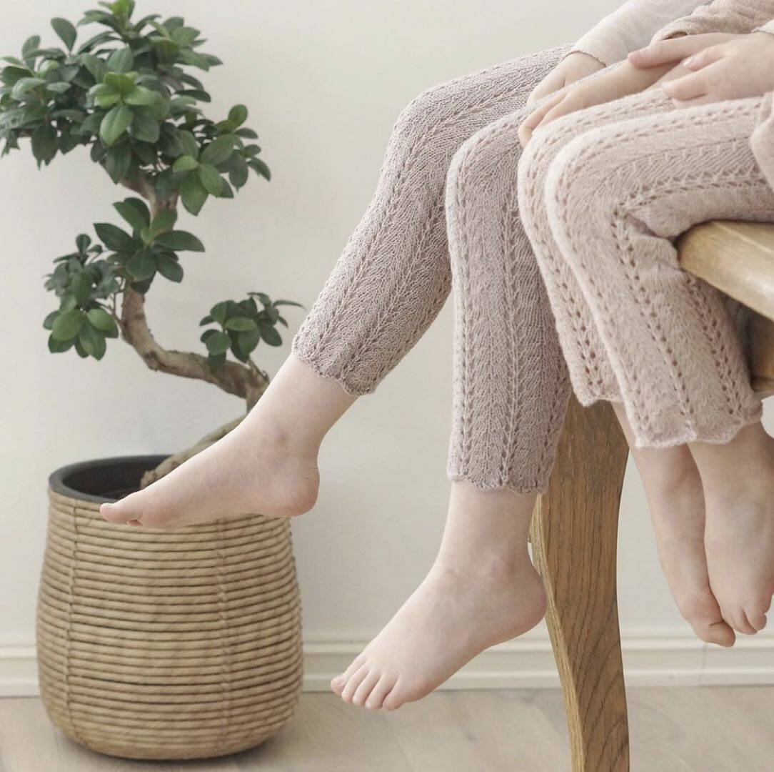 蕨 打底裤毛裤棒针文字说明翻译编织图解 非成品