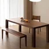 北美黑胡桃木实木餐桌椅组合书桌茶桌饭桌苹果桌墩墩桌大户型家用