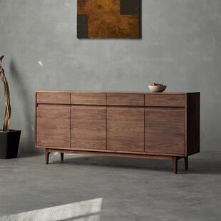 北欧餐边柜实木带抽屉简约客厅收纳玄关日式 一体卧室收纳储物柜