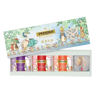 twinings英国川宁比得兔联名经典西式红茶茶叶礼盒英伦茶具送礼袋
