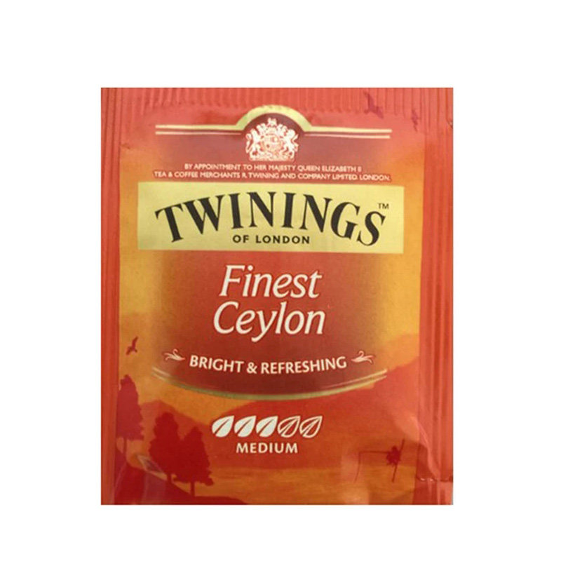 twinings川宁红茶100片  进口斯里兰卡红茶茶包袋泡茶独立包装茶