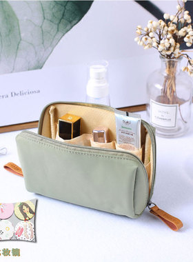 简约防水便携化妆包迷你包洗漱口罩收纳包手包式小方包随身女韩国