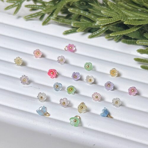 DIY绕线成品迷你树脂铃兰花3.5mm