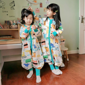 A类 双层男女宝宝防踢被2层 呼西贝儿童睡袋春秋款 婴儿分腿睡袍