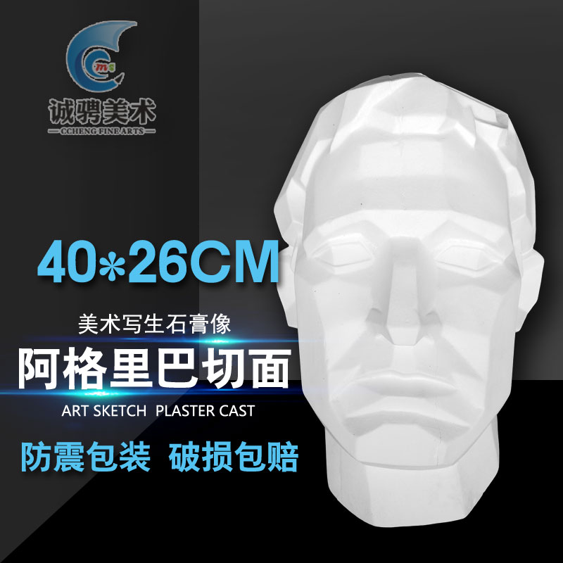 阿格里巴半面切面石膏像教具模具素描静物写生美术教材摆挂件包邮