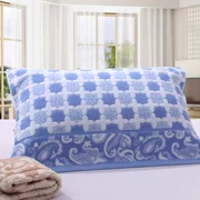 . Gối ngủ bằng vải cotton và khăn trải giường lớn, đoạn cũ chống trượt màu vàng cưới thấm mồ hôi màu đỏ vỏ gối màu hồng - Khăn gối