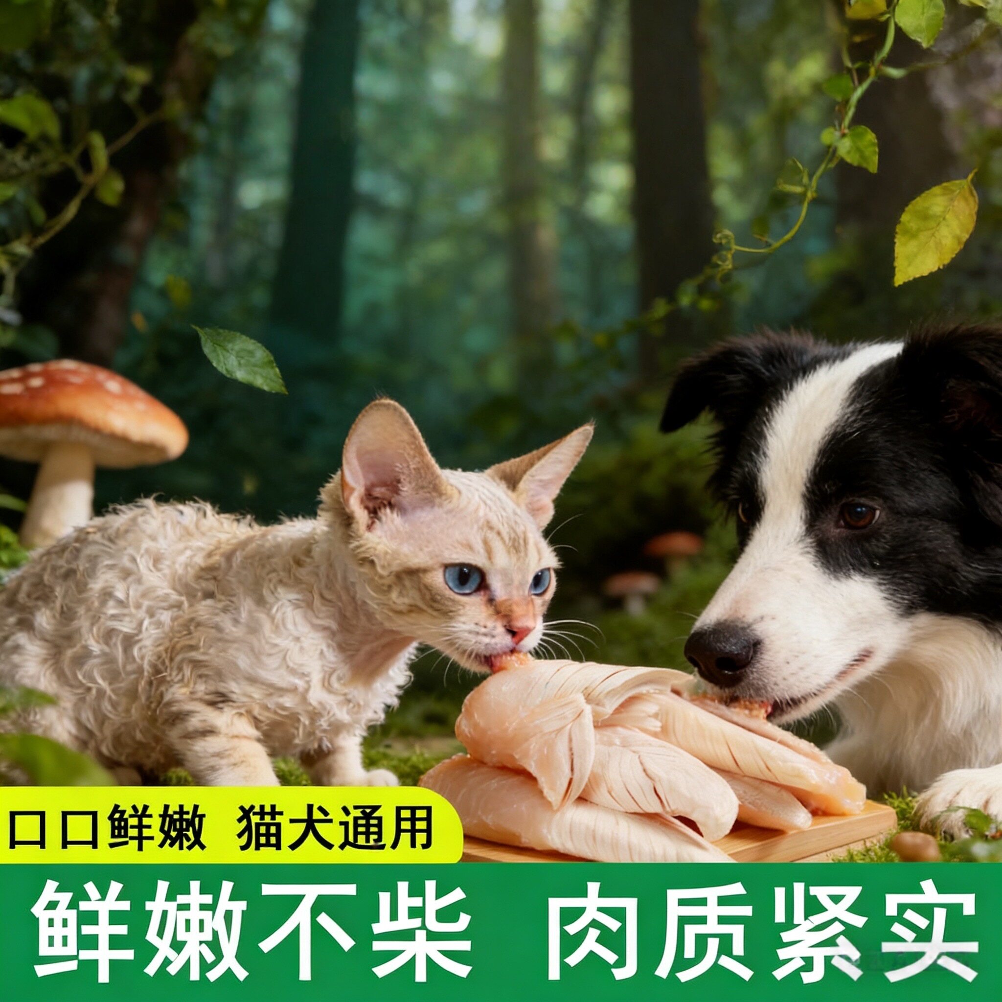 整块蒸煮鸡胸肉日常喂食零食猫咪狗狗都爱吃的猫猫食物猫猫狗狗