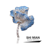 优雅虞美人奢华气质花朵胸针女衣服胸花配饰高级感别针母亲节礼物