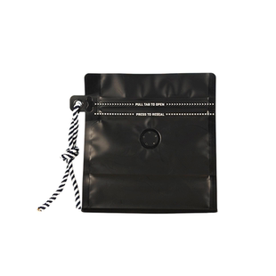 125g250g500g深邃黑魔方挂绳八边封咖啡豆包装袋侧拉链茶叶密封袋