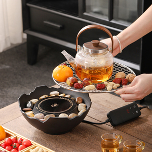 中式冬天围炉煮茶器具全套电陶炉罐罐奶茶壶烤茶室内家用煮茶套装