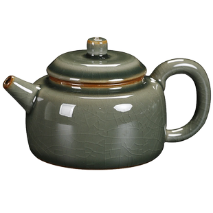 清仓特价哥窑茶壶陶瓷茶具喝茶泡茶器单壶家用开片功夫茶具复古