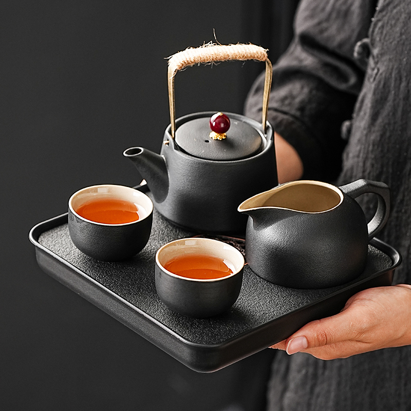 黑陶整套功夫茶具一壶四杯