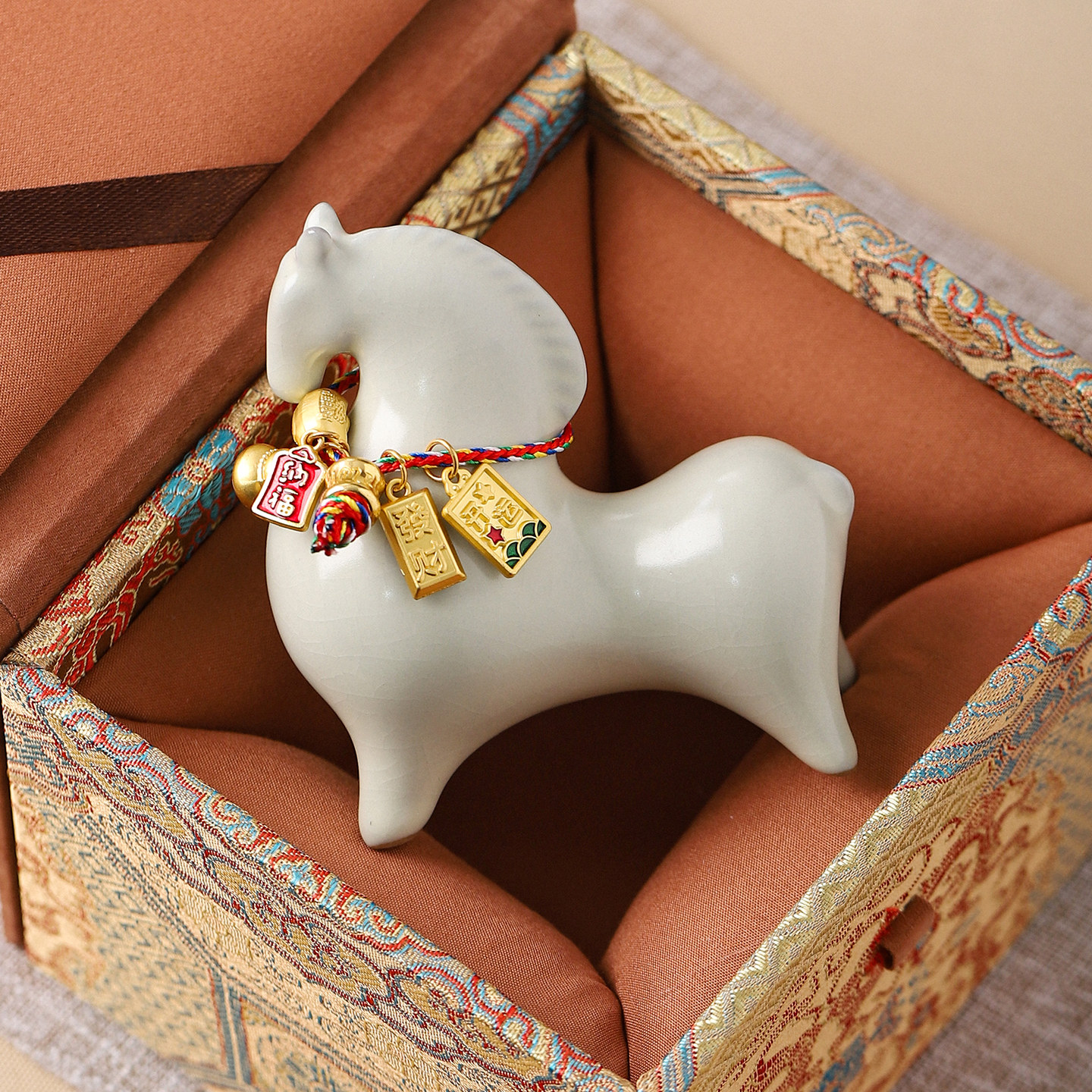 汝窑文创茶宠摆件国潮马年生肖高档创意礼品伴手礼送领导长辈礼盒,餐饮具,茶宠摆件,淘宝优惠券,粉丝福利购,淘宝优惠卷