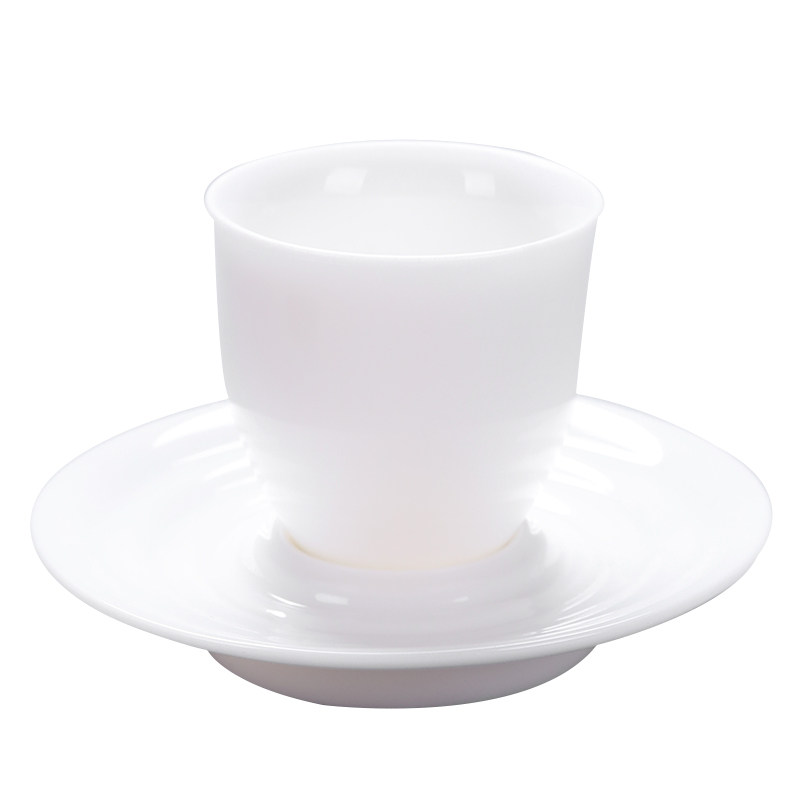 现货速发凌胜水滴德化白瓷功夫茶杯陶瓷品杯主人杯泡茶杯小杯子斗