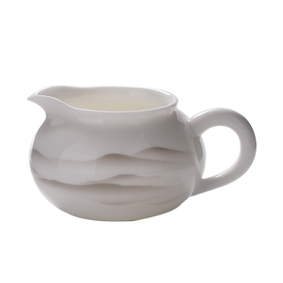 羊脂玉瓷白瓷茶具公道杯家用泡茶分茶器茶杯茶海公杯功夫茶具配件