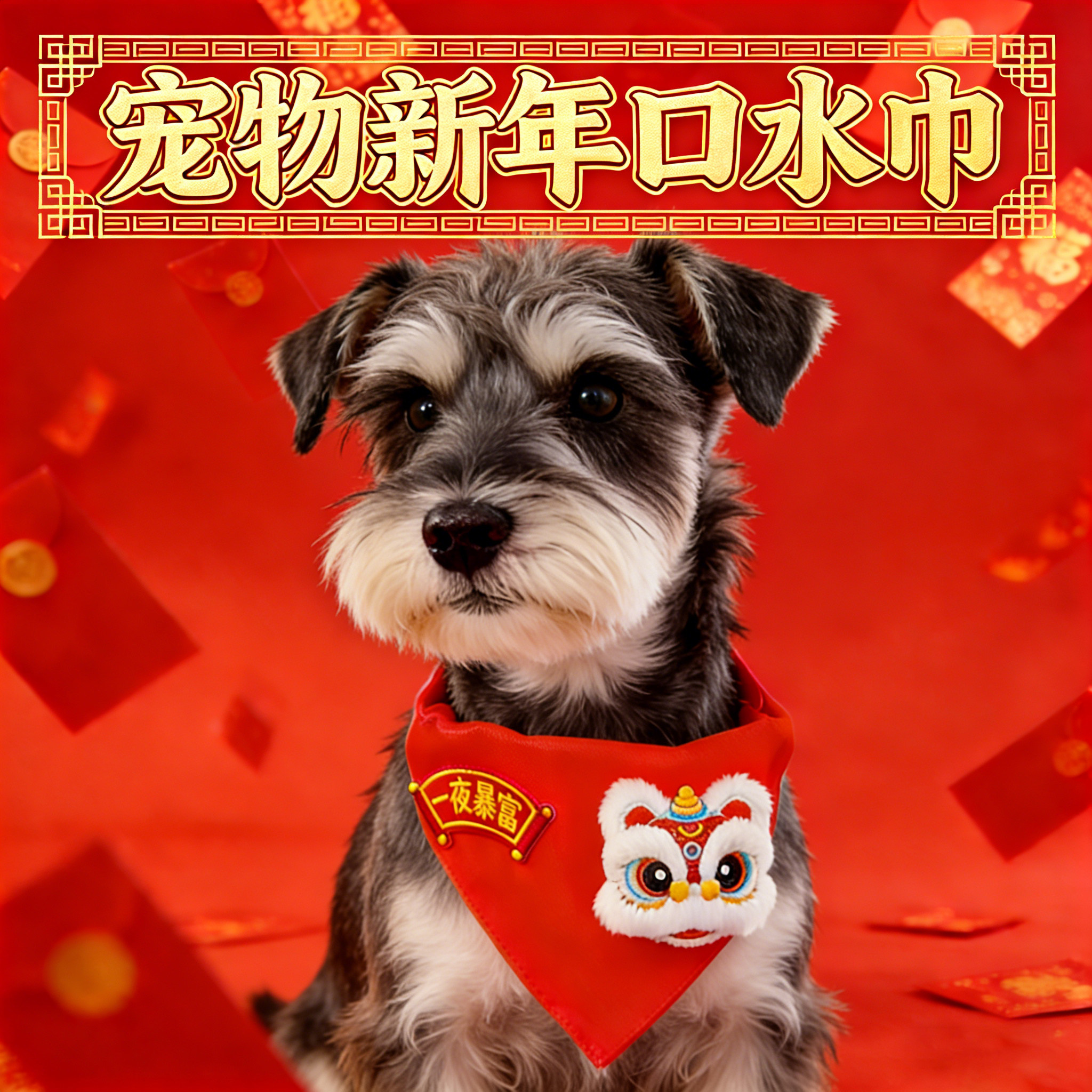 雪纳瑞专用狗狗新年围脖口水巾春节装饰喜庆围巾小狗红色宠物小型,宠物/宠物食品及用品,围巾/口水巾,淘宝优惠券,粉丝福利购,淘宝优惠卷