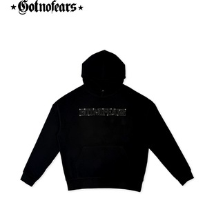 罗志祥Gotnofears哥特字母Logo印花撞钉星星休闲风冬季连帽卫衣