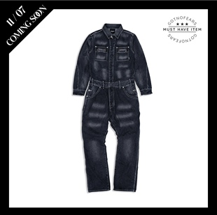 罗志祥 GOTNOFEARS 正品 水洗牛仔裤连身裤 男女同款