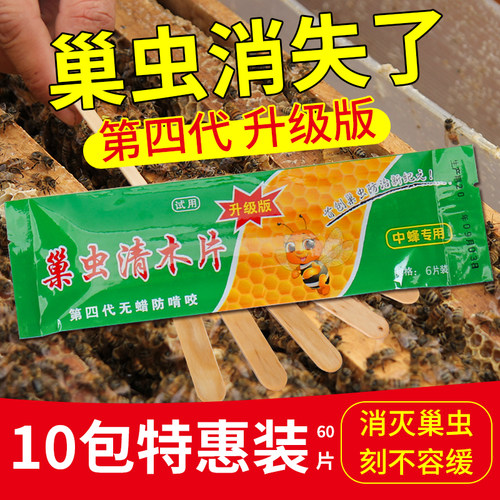 巢虫清木片正品中蜂蛹白头蛹巢础