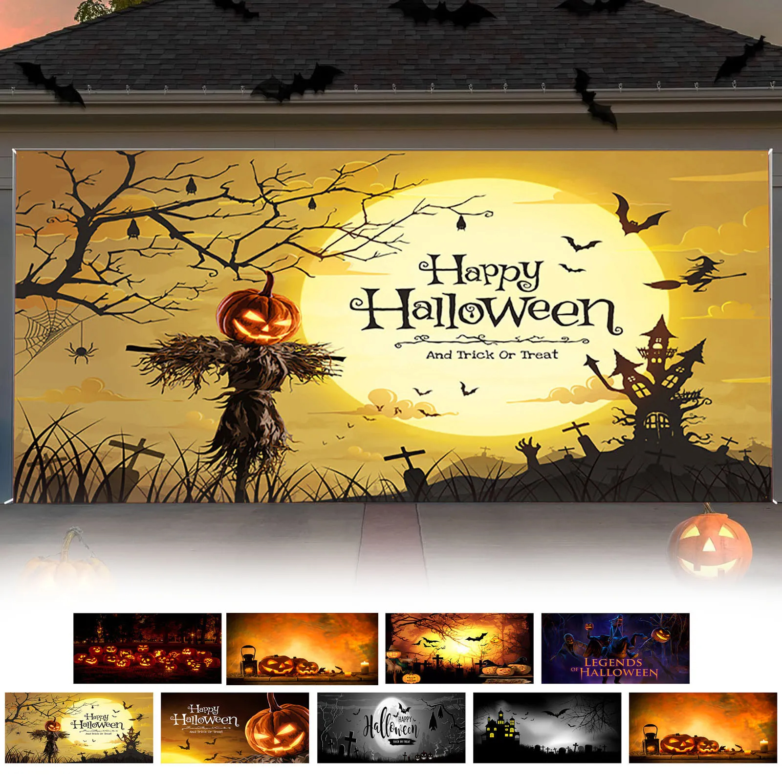 Halloweenbackgroundfabricdoor