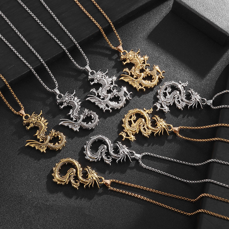 Zodiac Dragon Necklace Personalized Sweater Chain Jewelry