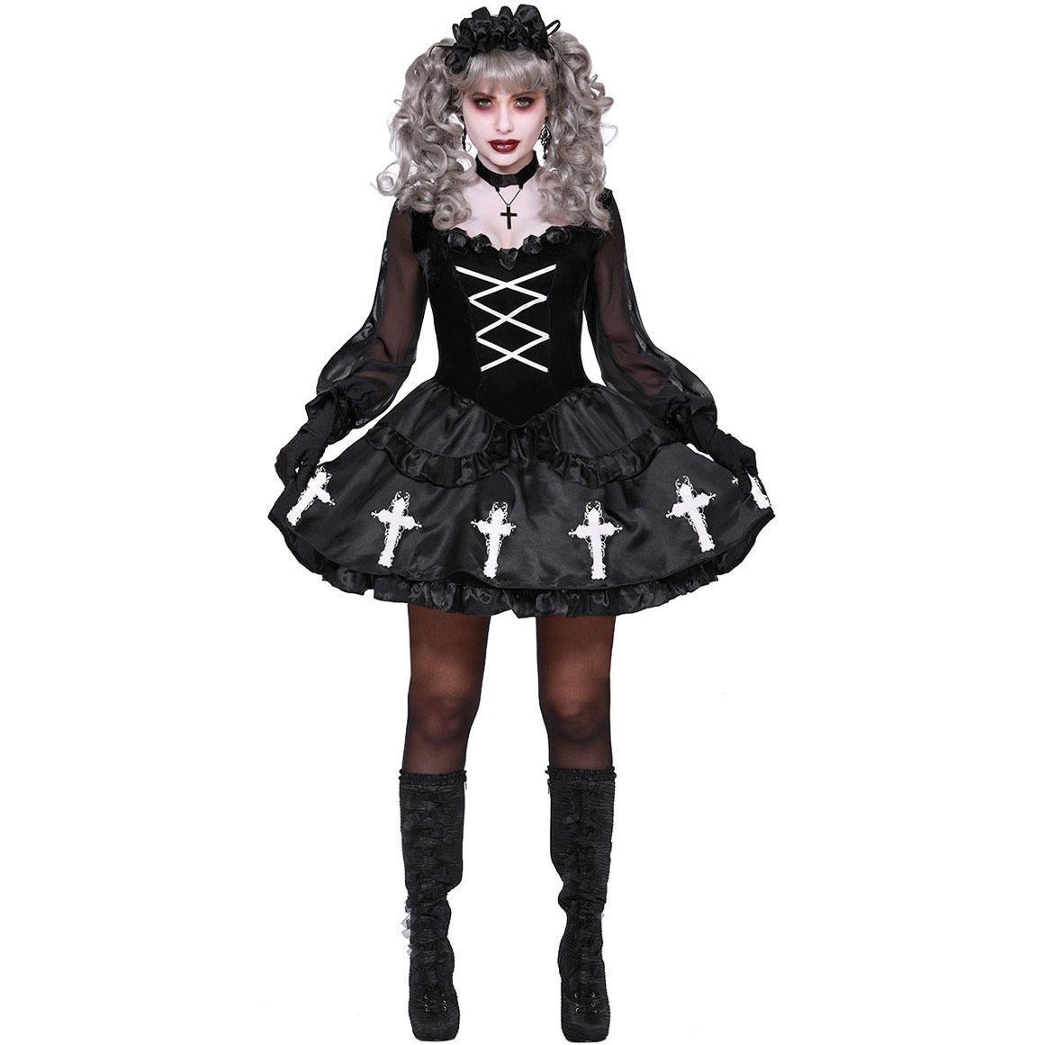 欧美吸血鬼幽灵修女服鬼新妨服装