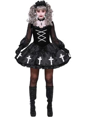 S-XXL new vampire ghost nun outfit万圣节服装吸血鬼幽灵修女服
