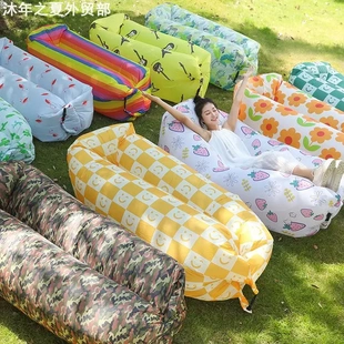 Pillow style inflatable sofa foldable inflatable bed睡袋