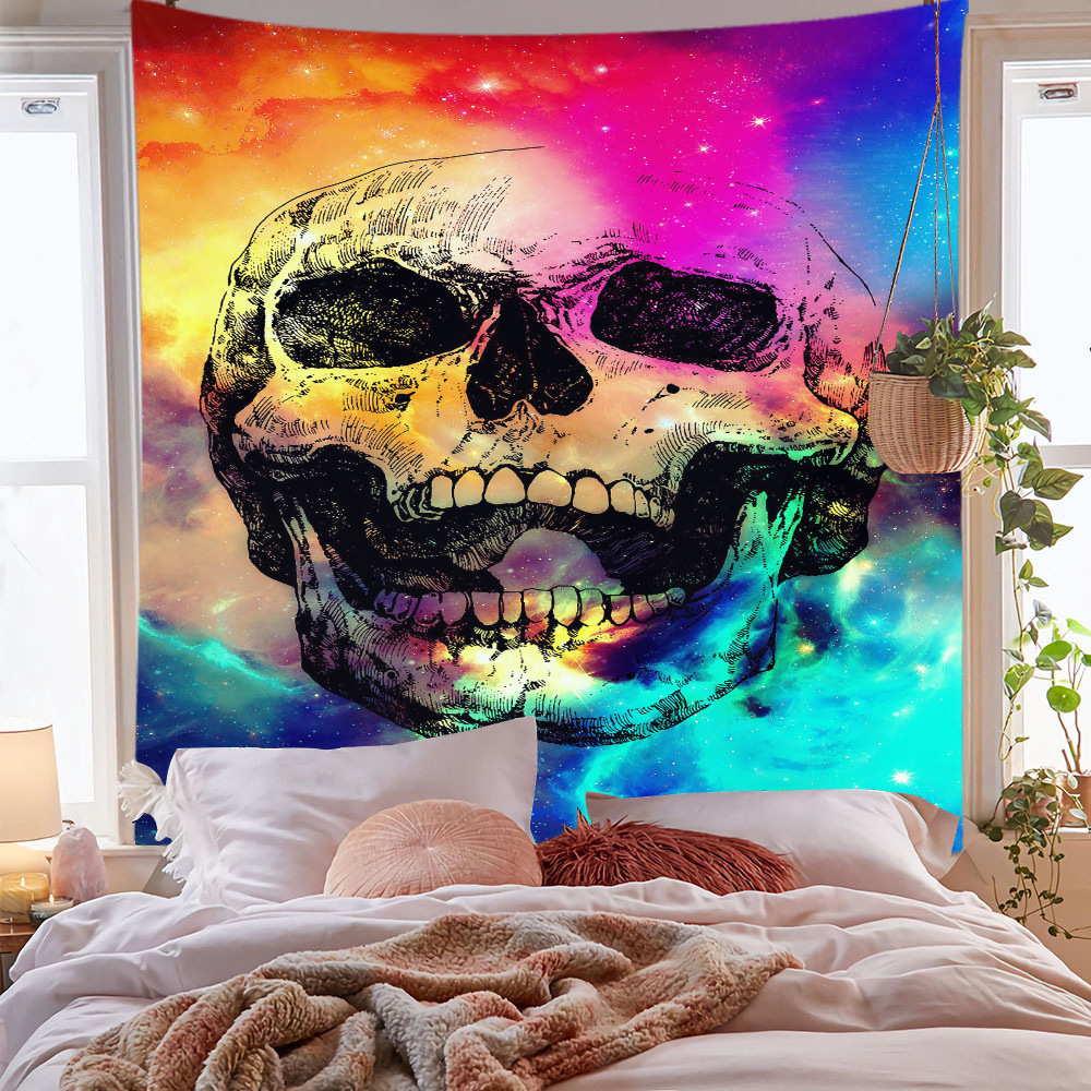 Halloween decoration background cloth skull head tapestry
