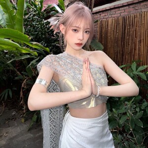 傣族服装女抹胸长裙套装云南西双版纳服饰网红泰国民族风旅游舞蹈