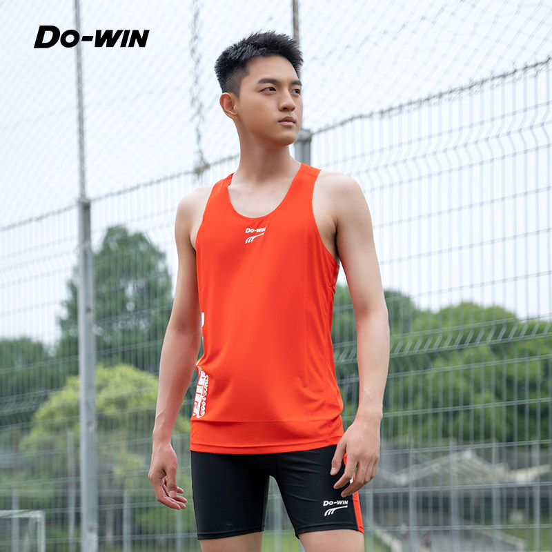 多威dowin田径运动背心男新款夏季外穿跑步透气无袖T恤2112021