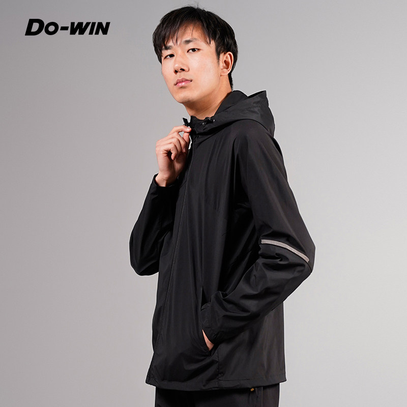 多威dowin反重力外套男女秋冬新款黑色百搭休闲跑步运动服2602001