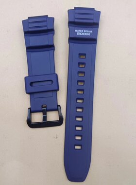 适配卡西欧手表AE-2000 2100 W-S220 HDD-S100 WV-M200J蓝色表带