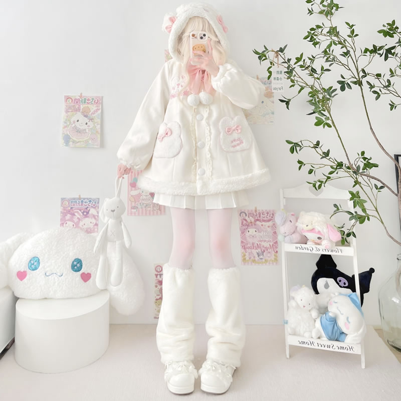 小甜汪Lolita可爱加厚保暖袜套