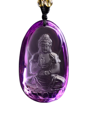 吊坠生肖紫水晶猪兔羊