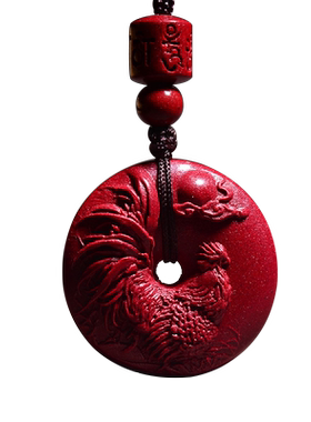 金鸡报捷丹凤兰芝名利双收吊坠