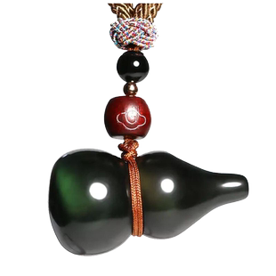 顺发 金发晶舍利塔吊坠 舍利子项链佛塔天然水晶嘎乌盒许愿瓶