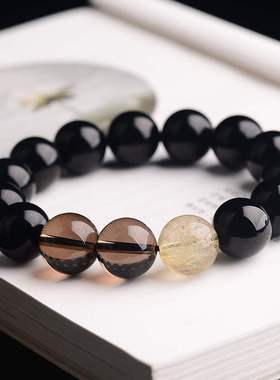 金发晶茶晶-晶采好财运手链