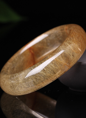 天然镯子一物一图金发晶