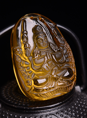 千手观音属鼠守护神天然黄水晶