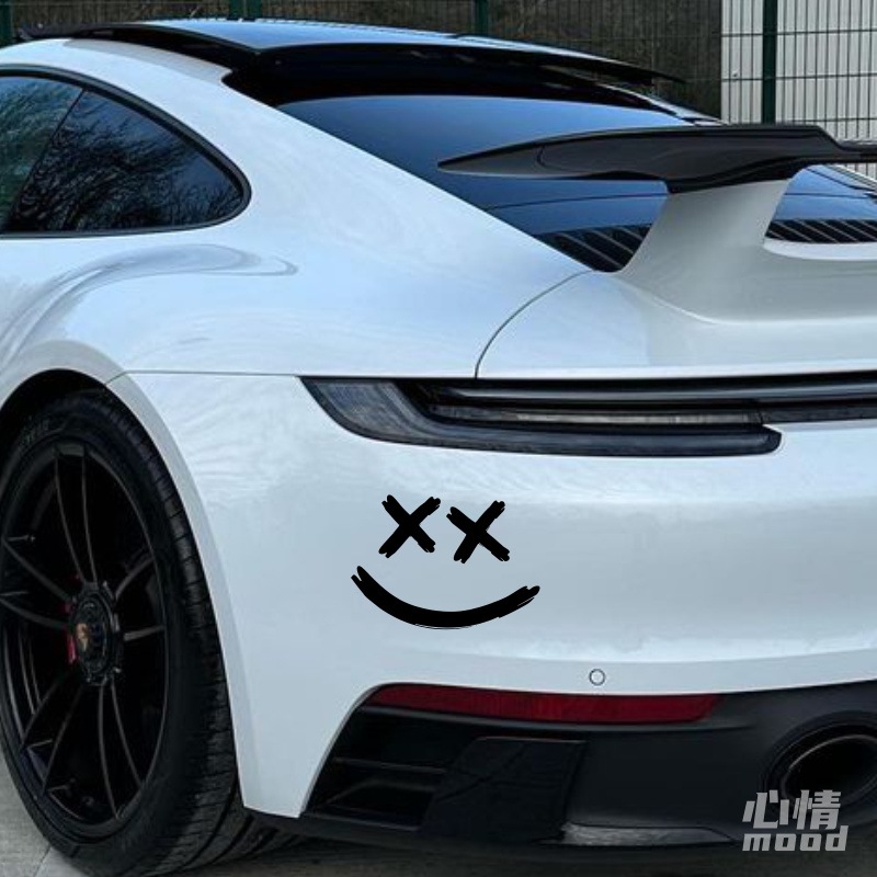 心情车贴丨个性炫酷表情 汽车车身三角窗后油箱盖贴纸 可遮划痕