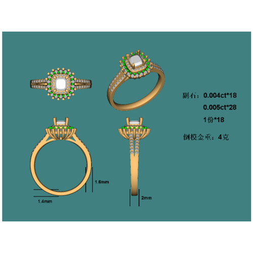 定制18K金钻石首饰真金真钻定制