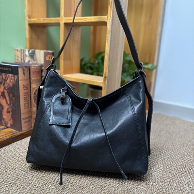 时尚经典carryall单肩包头层水晶植鞣牛皮斜挎包百搭休闲女包