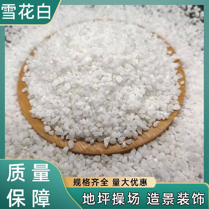 供应雪花白颗粒儿童娱乐淘气堡沙子涂料园林造景肌理画灭烟石英砂
